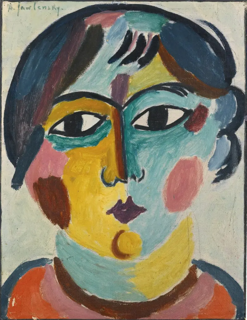Mädchenkopf – Die Asiatin (Head of girl – The Asian) av Alexej von Jawlensky