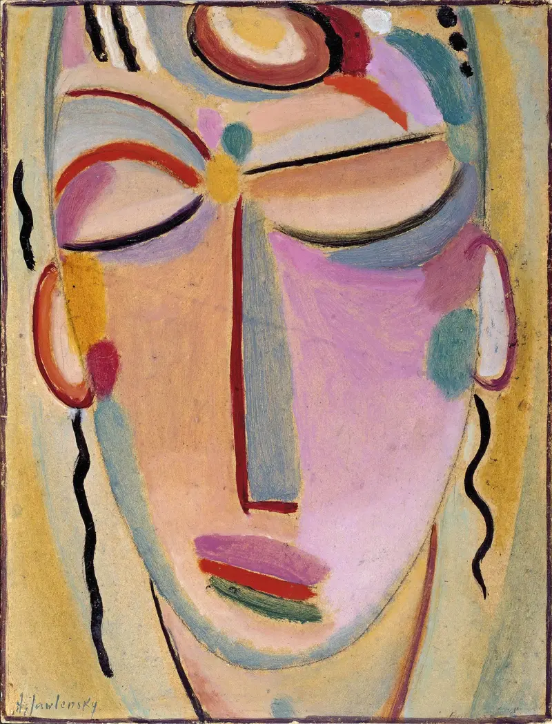 Mystical head, Meditation av Alexej von Jawlensky