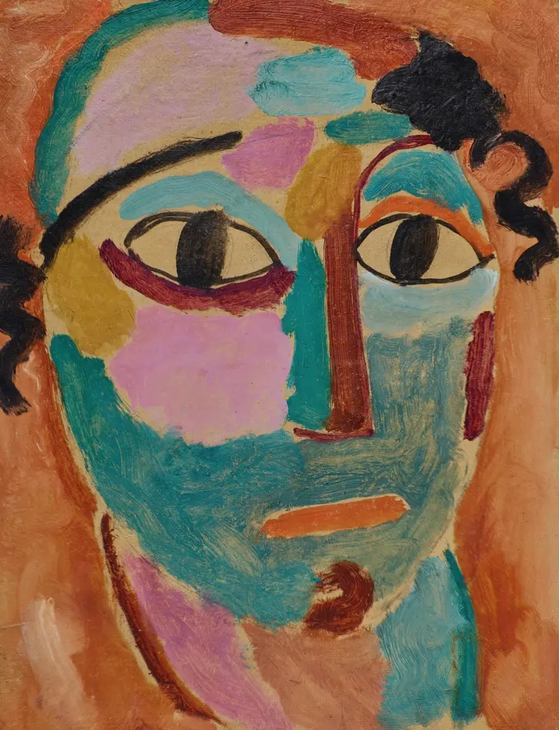 Mysticher Kopf; Das Staunen av Alexej von Jawlensky