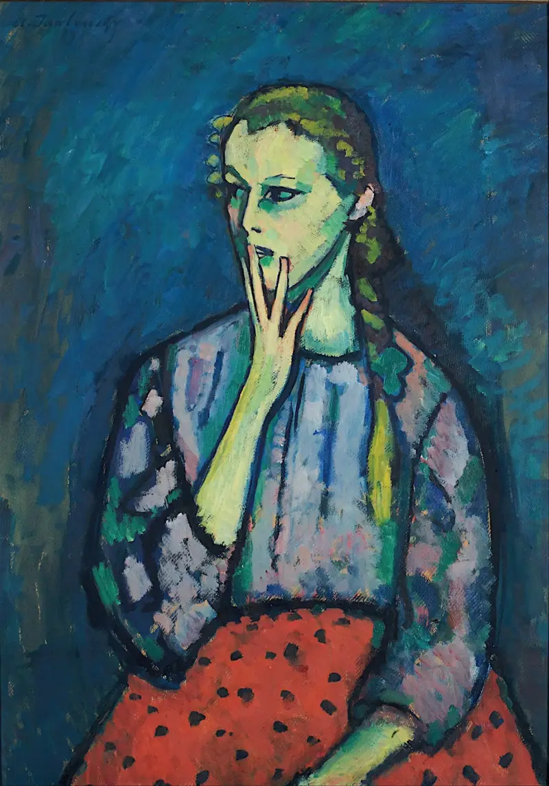 Porträtt av en flicka av Alexej von Jawlensky