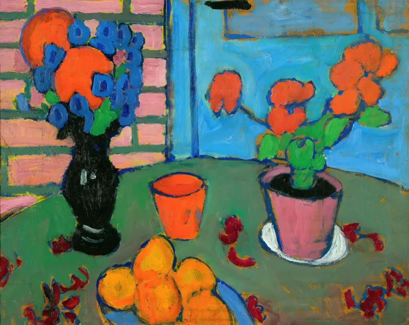 Still-Life With Flowers And Oranges av Alexej von Jawlensky