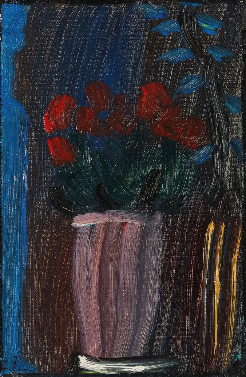 Stillleben; Alpenveilchen Erblühen av Alexej von Jawlensky