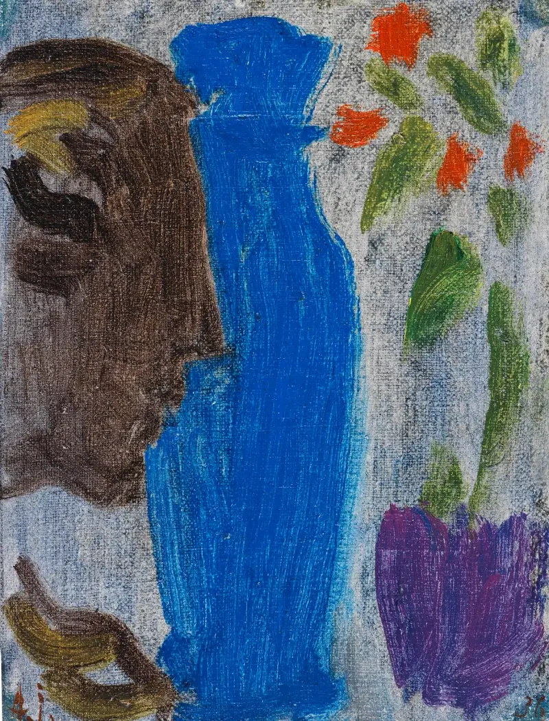Stilleben; Profil av en terrakottafigur av Alexej von Jawlensky