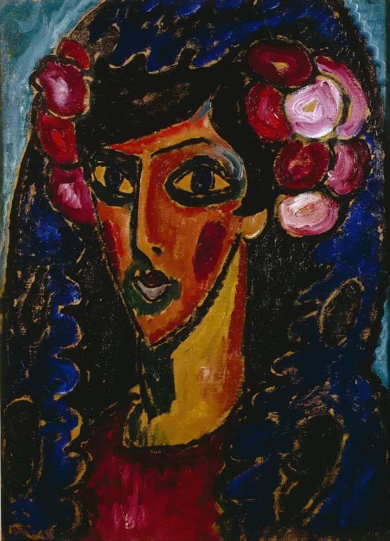 Den blå mantiljen av Alexej von Jawlensky