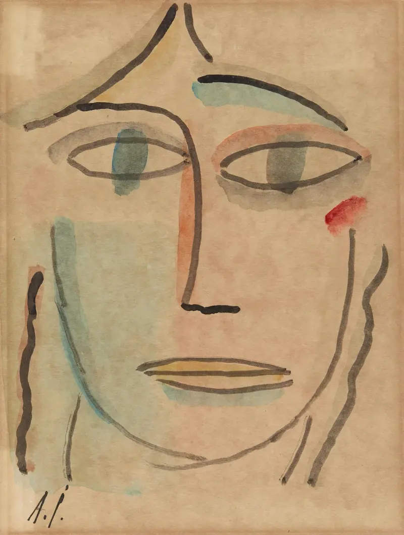 Głowa kobieca z otwartymi oczami, Alexej von Jawlensky