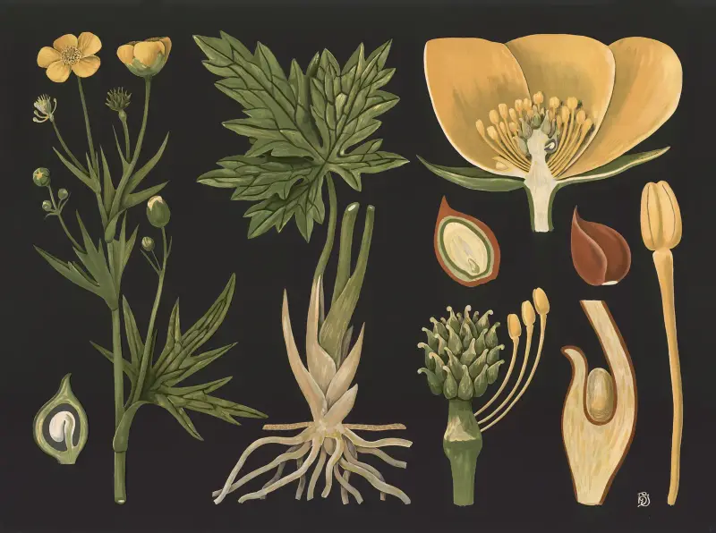 Butterblume (Ranunculus acris) von Gottlieb von Koch