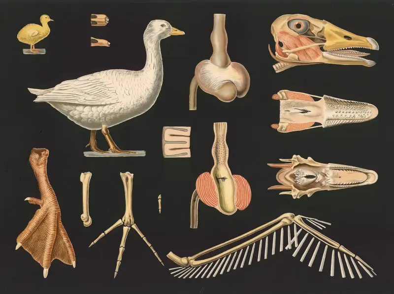 Tamgås (Anser cinereus) av Gottlieb von Koch