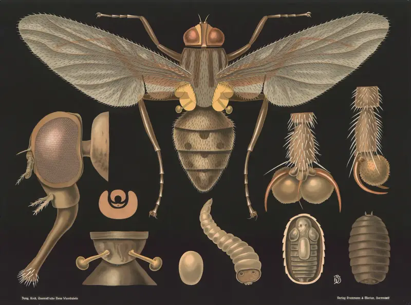 Stubenfliege (Musca domestica) von Gottlieb von Koch