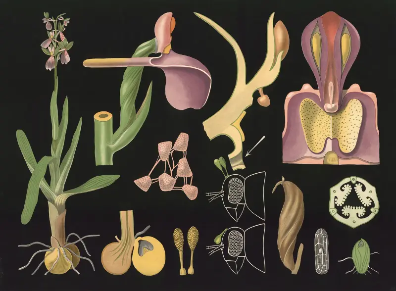 Orkidé (Orchis morio) av Gottlieb von Koch