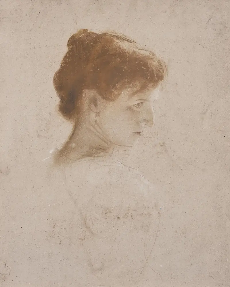 Bildnis einer Dame im Profil von Franz von Lenbach