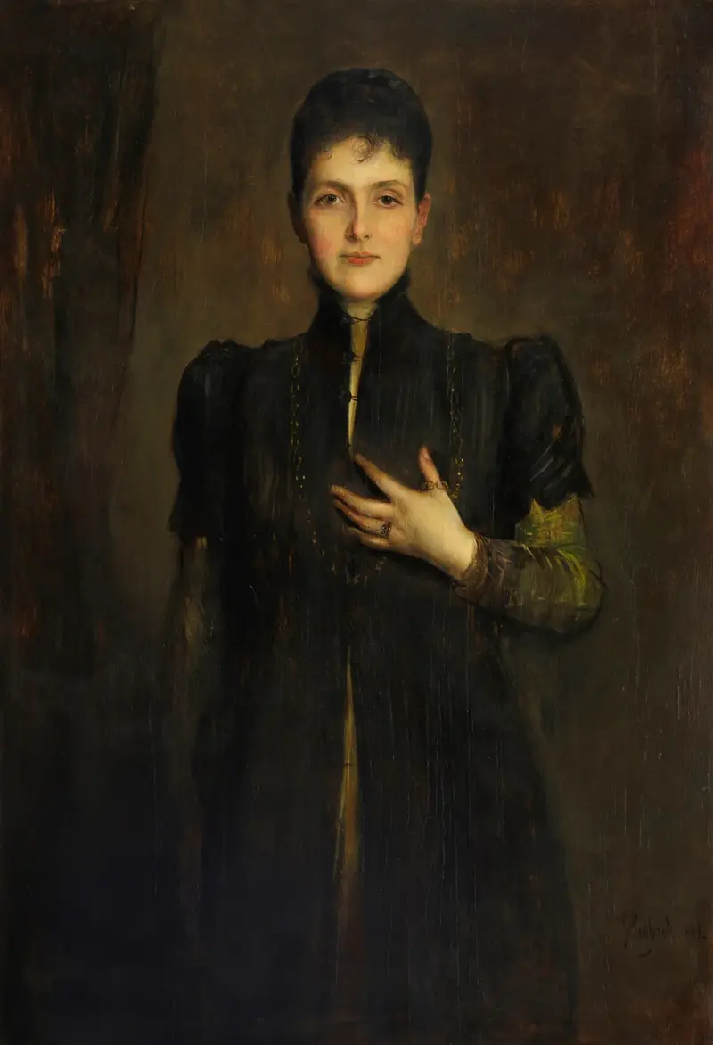 Marchesa di Montagliari av Franz von Lenbach