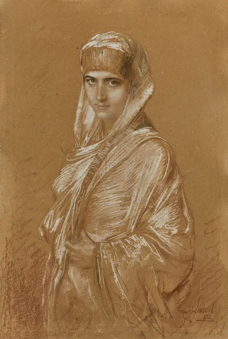 Orientalin av Franz von Lenbach