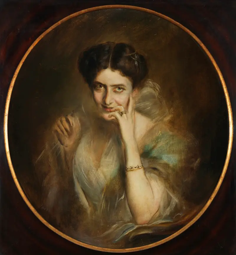 Portret Mary Victorii Lady Curzon z Kedleston, wicekrólowej Indii, Franz von Lenbach