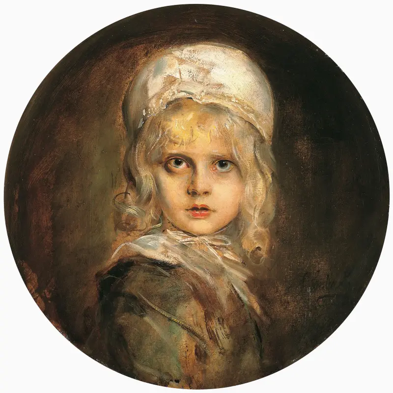 Porträtt av dottern Marion Lenbach av Franz von Lenbach