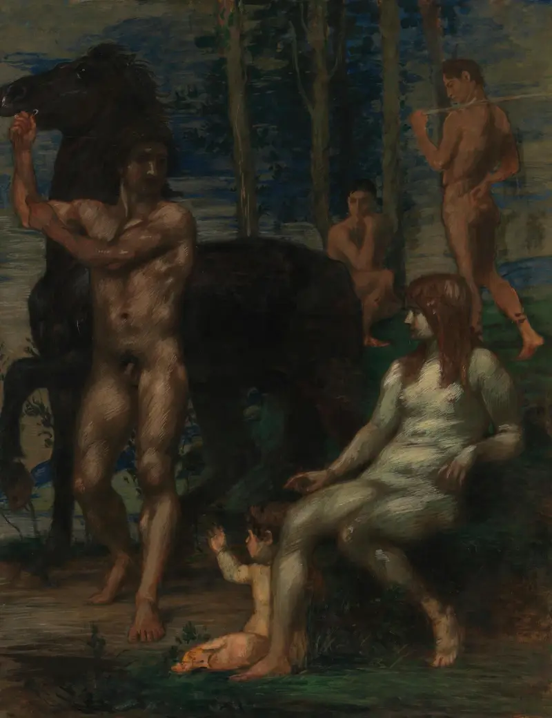 Pferdeführer und Nymphe von Hans Von Marées
