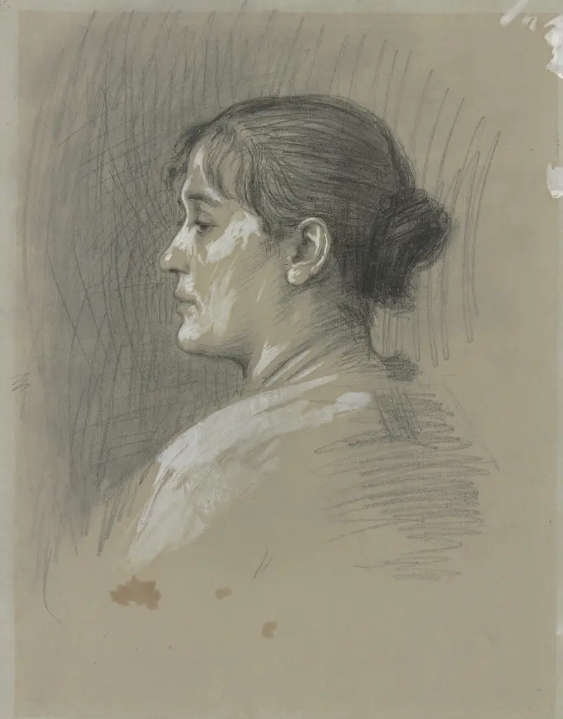 Portrait of Klara Bruckmann av Hans Von Marées