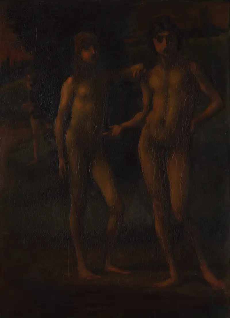 Youths in a Landscape (Two Youths) av Hans Von Marées