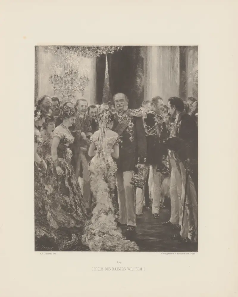 Krets kring kejsar Wilhelm I av Adolph von Menzel