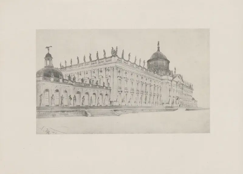 Det nya palatset i Potsdam av Adolph von Menzel