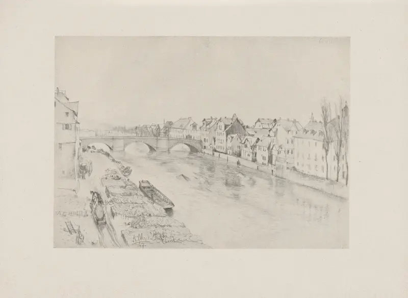 Fulda i Kassel, 1847 av Adolph von Menzel