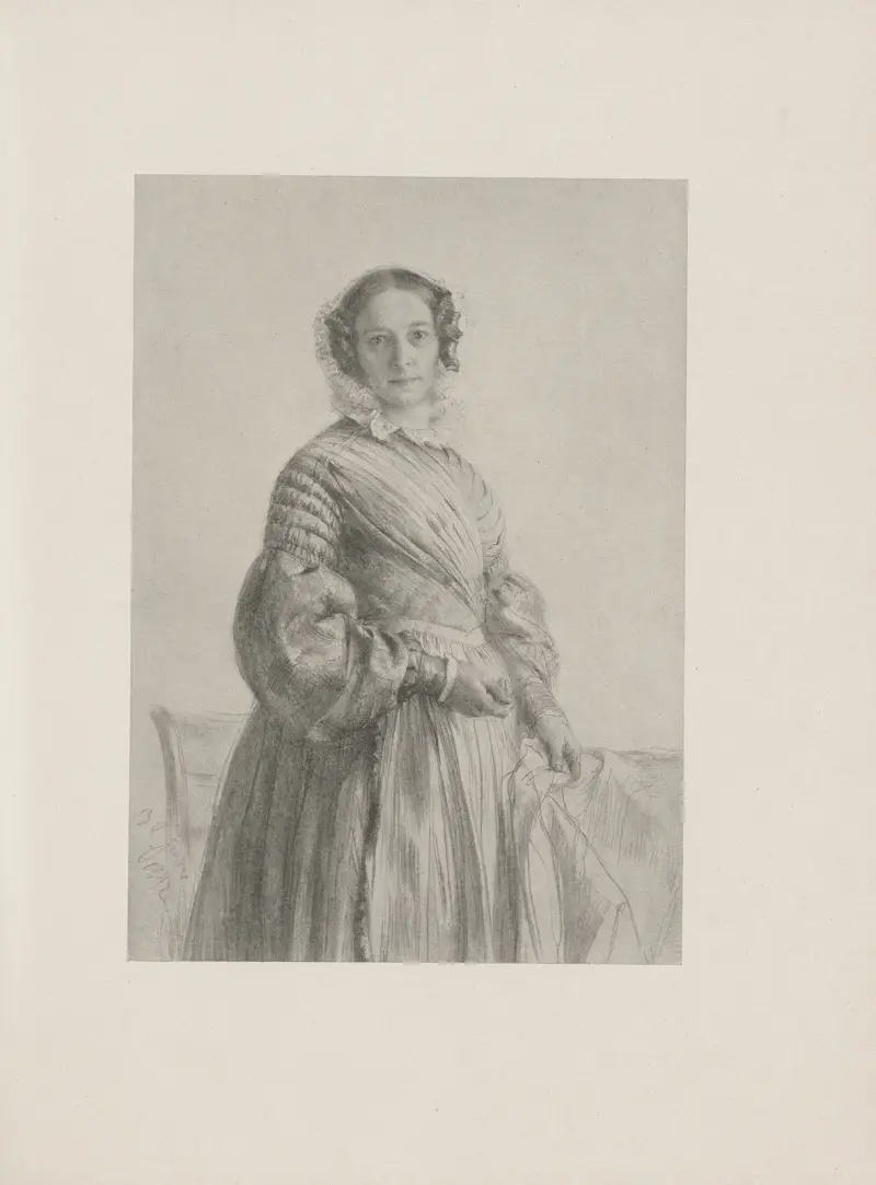 Konstnärens mor av Adolph von Menzel