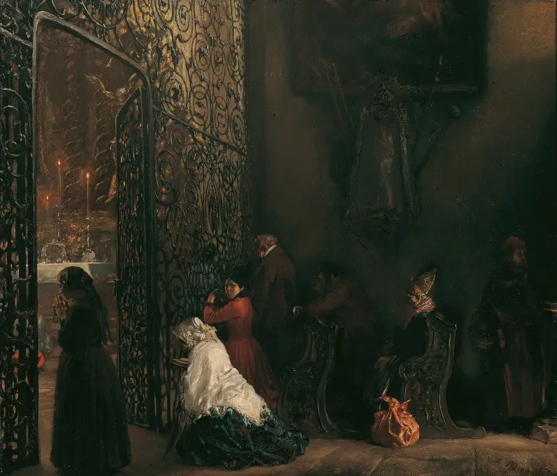 Tidig mässa av Adolph von Menzel