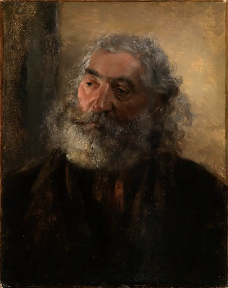 Head study av Adolph von Menzel