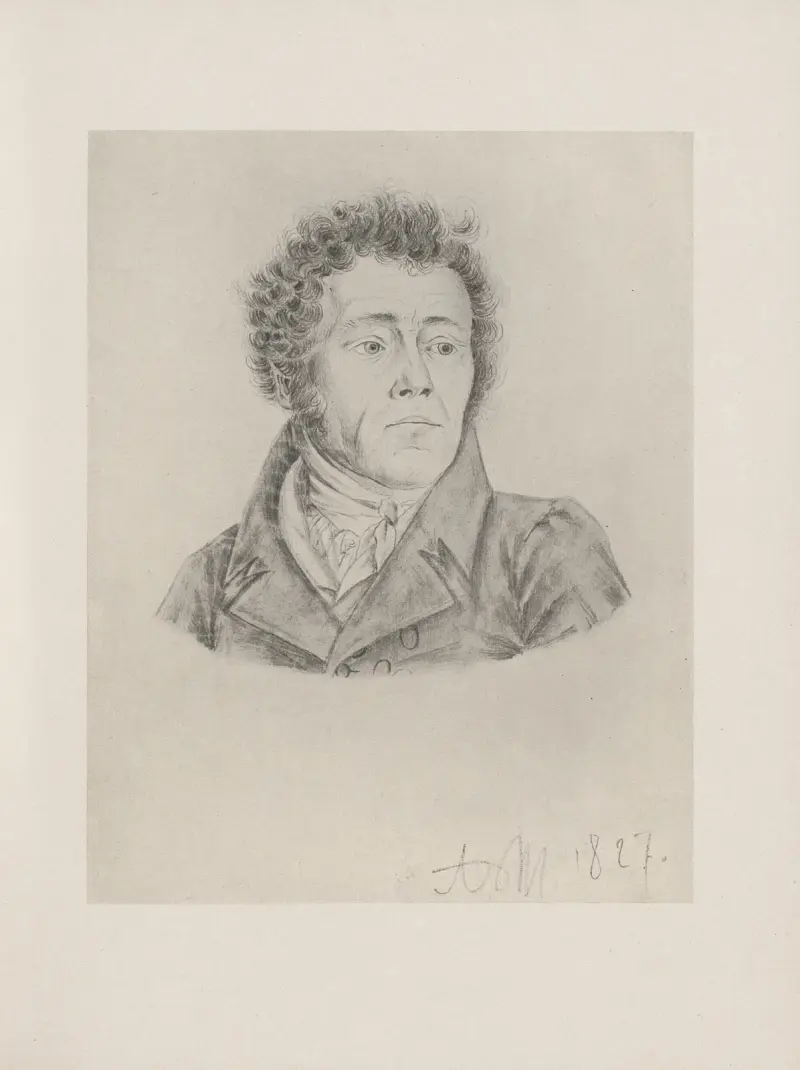 Herrenbildnis, 1827 von Adolph von Menzel