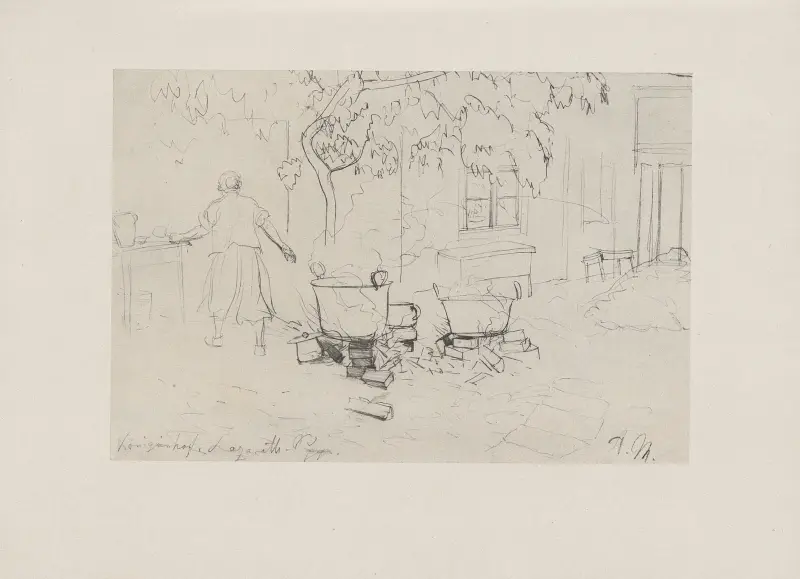 Königinhof, Lazarettsuppe (1866) av Adolph von Menzel