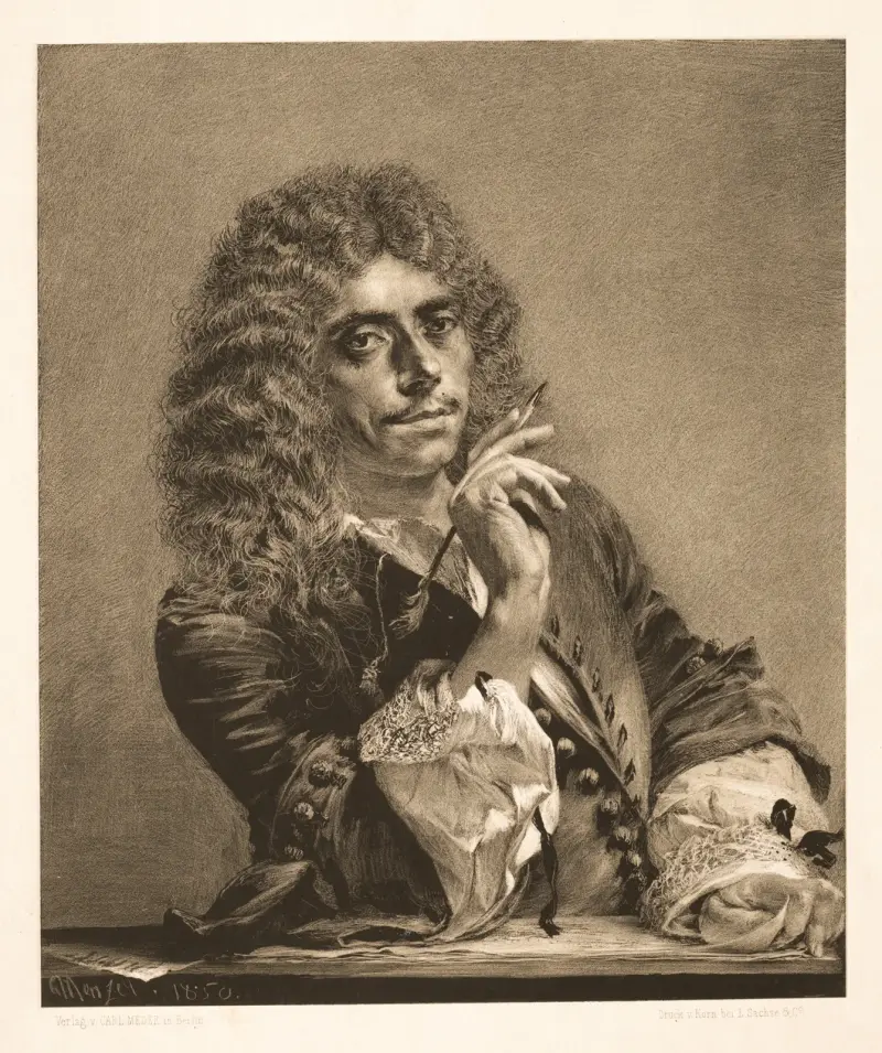 Porträtt av Molière av Adolph von Menzel