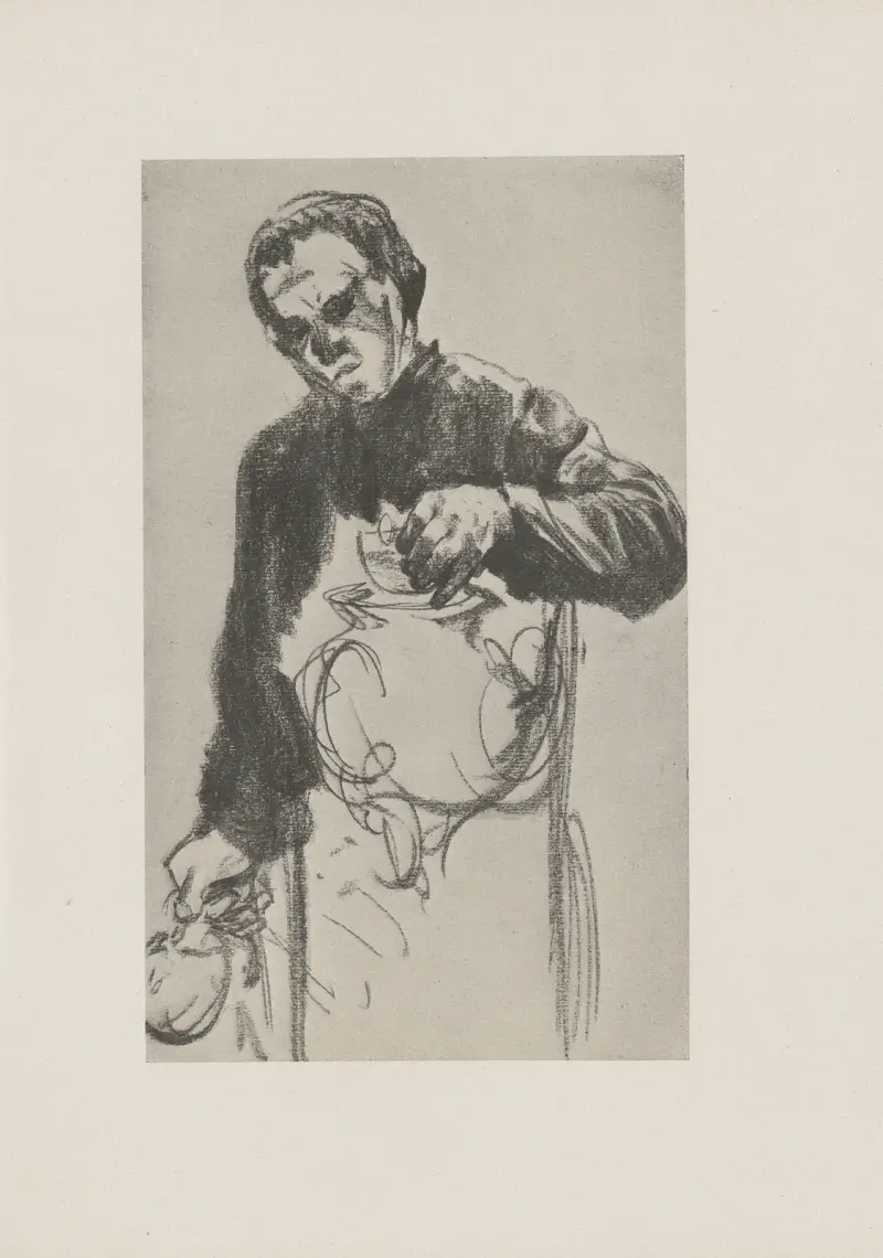 Präst som fyller den heliga lampan av Adolph von Menzel
