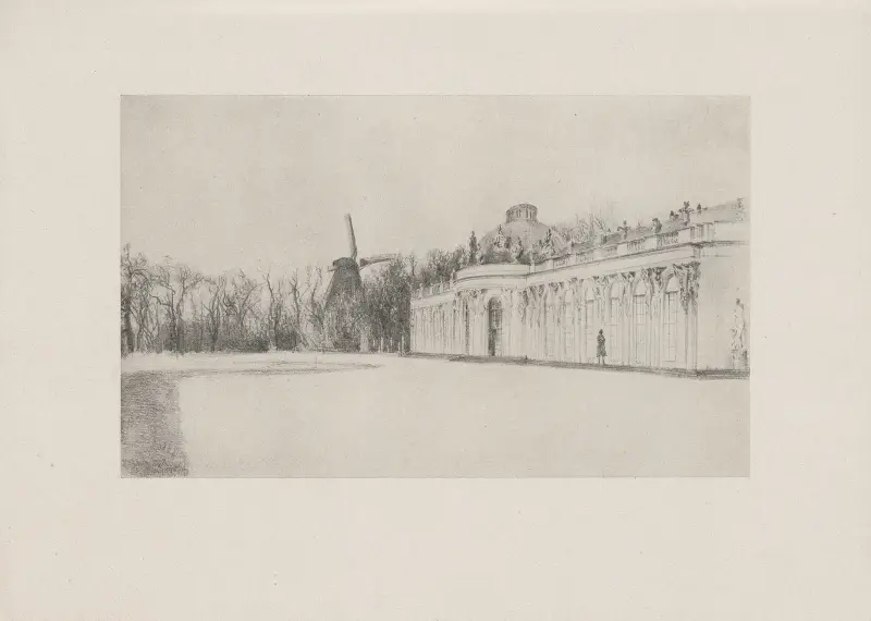 Slottet Sanssouci (1840) av Adolph von Menzel