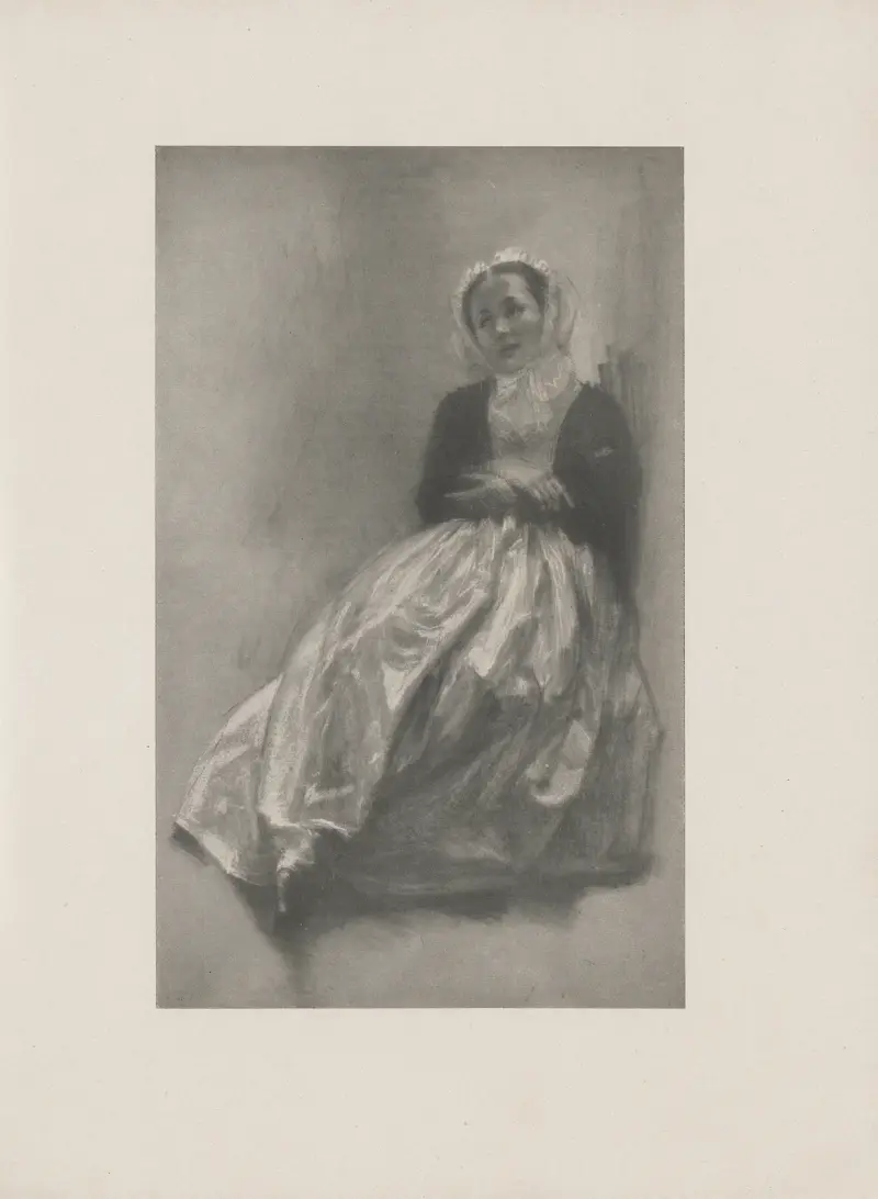Sittande ung dam av Adolph von Menzel