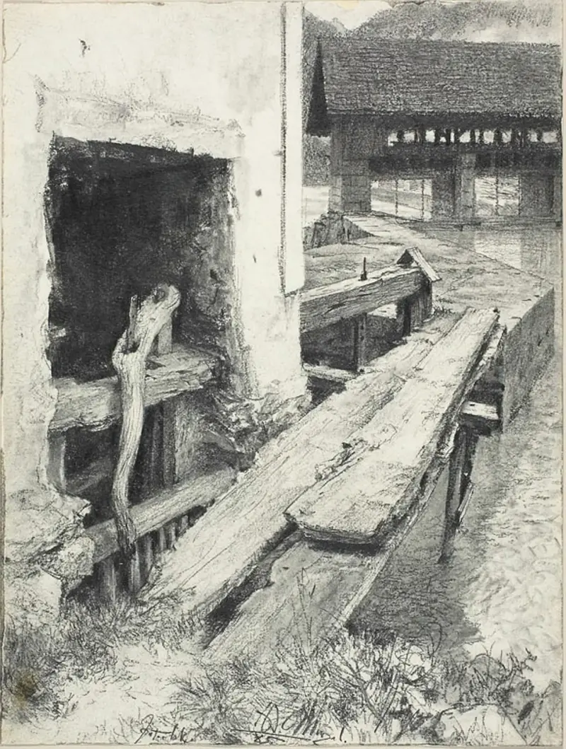 Sluice av Adolph von Menzel