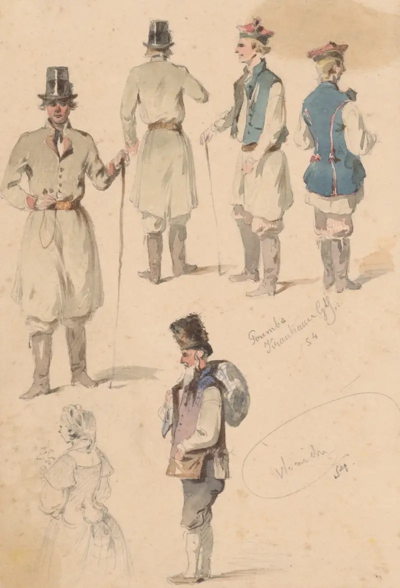 Dräktstudie av Friedrich Carl von Scheidlin
