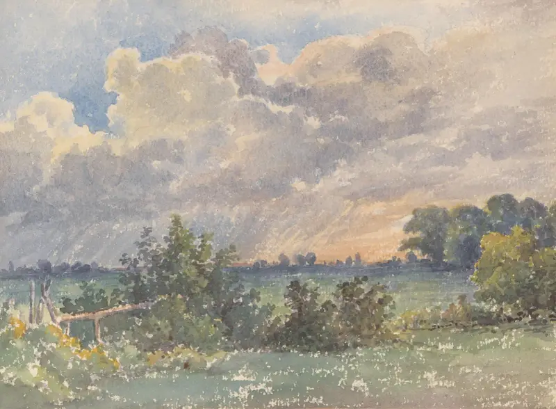 Landschaft bei Sonnenuntergang von Friedrich Carl von Scheidlin