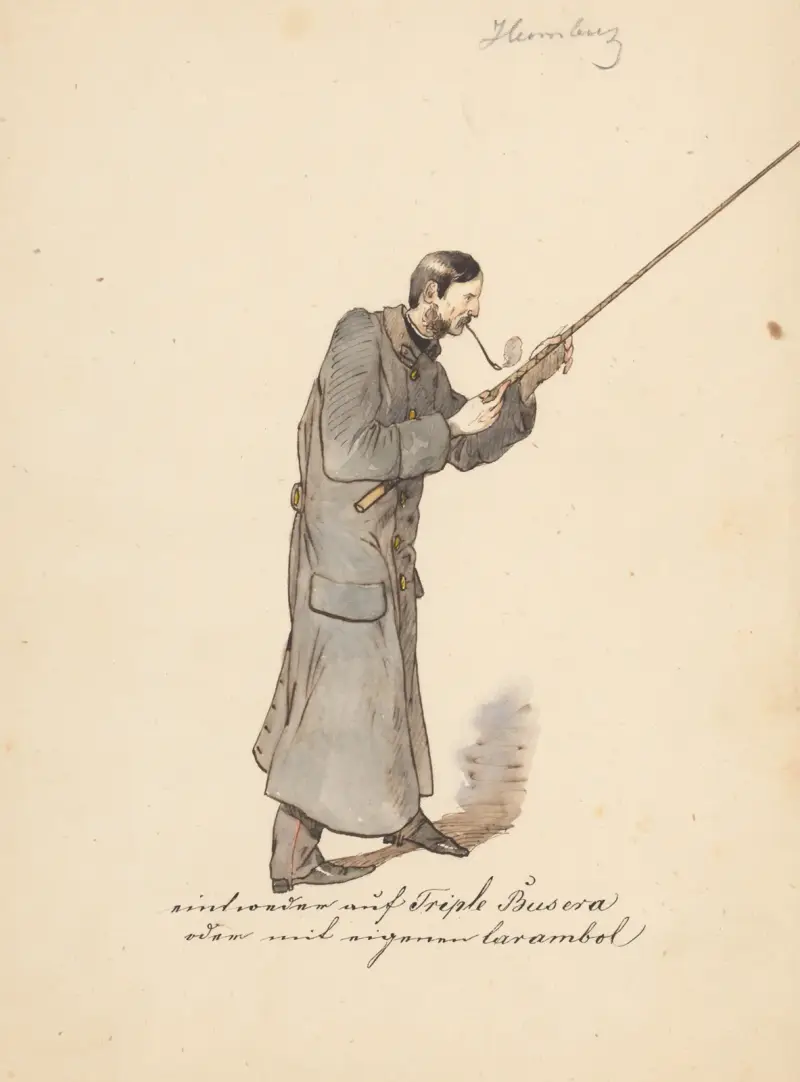 Man in a Long Military Coat with a Stick av Friedrich Carl von Scheidlin