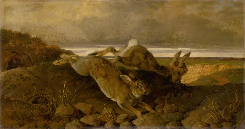 Running rabbits av Friedrich Carl von Scheidlin