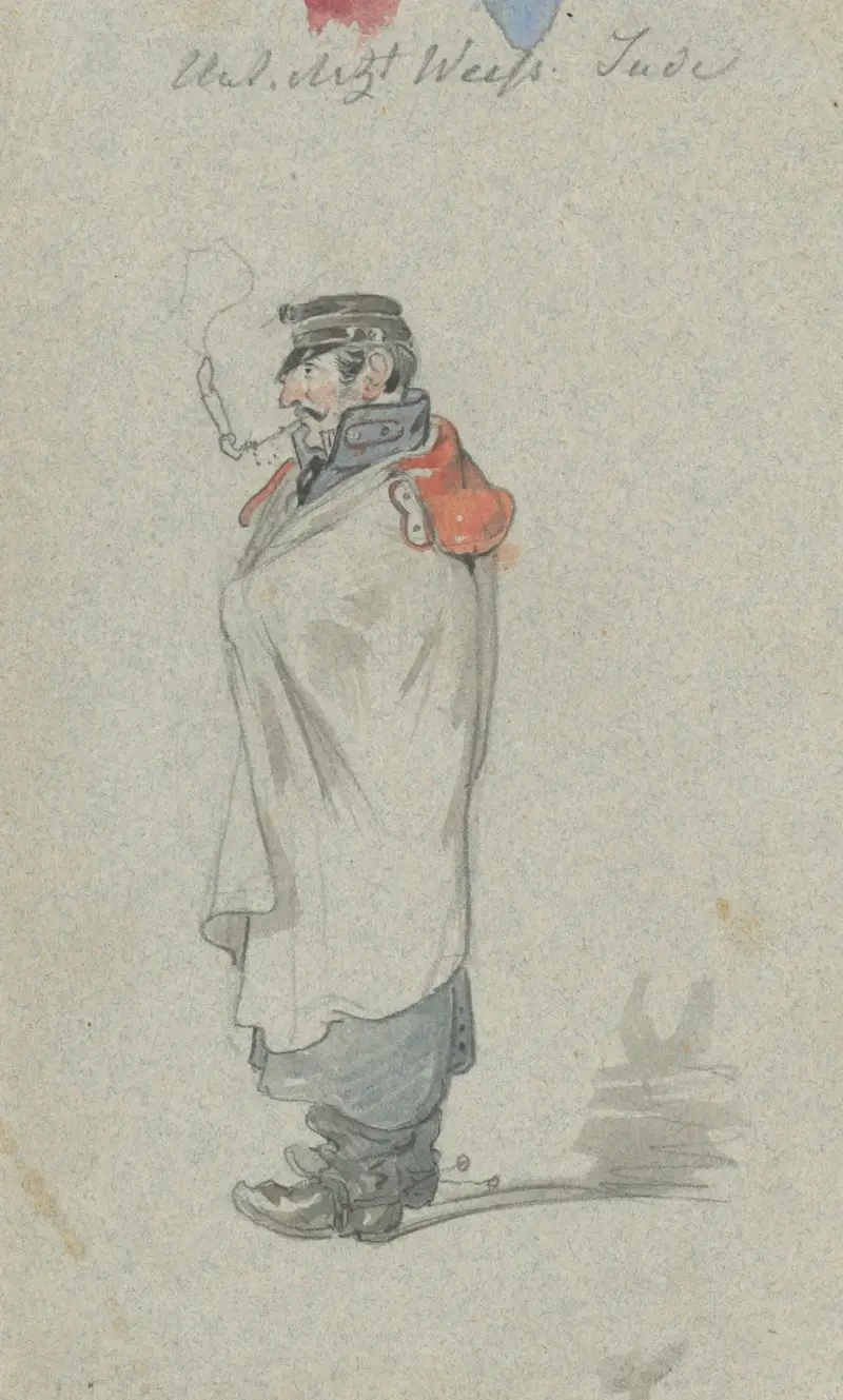 Soldier in a Cape av Friedrich Carl von Scheidlin