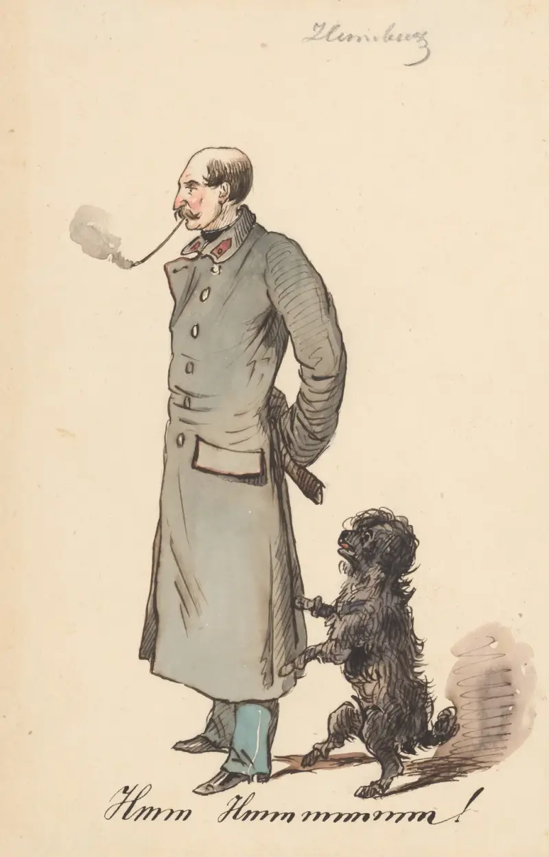 Soldat med hund av Friedrich Carl von Scheidlin