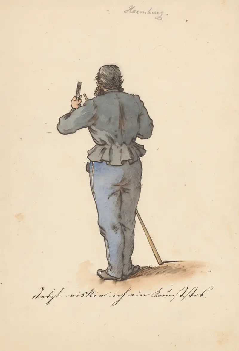 Stående man från ryggen av Friedrich Carl von Scheidlin