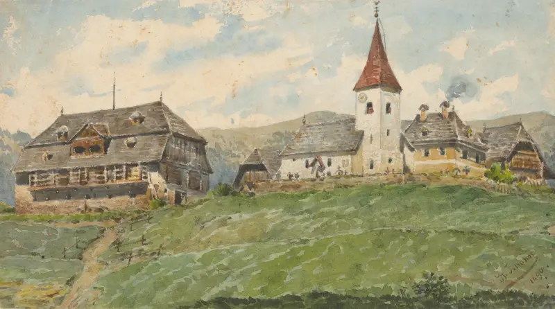 Vy över St. Johann av Friedrich Carl von Scheidlin