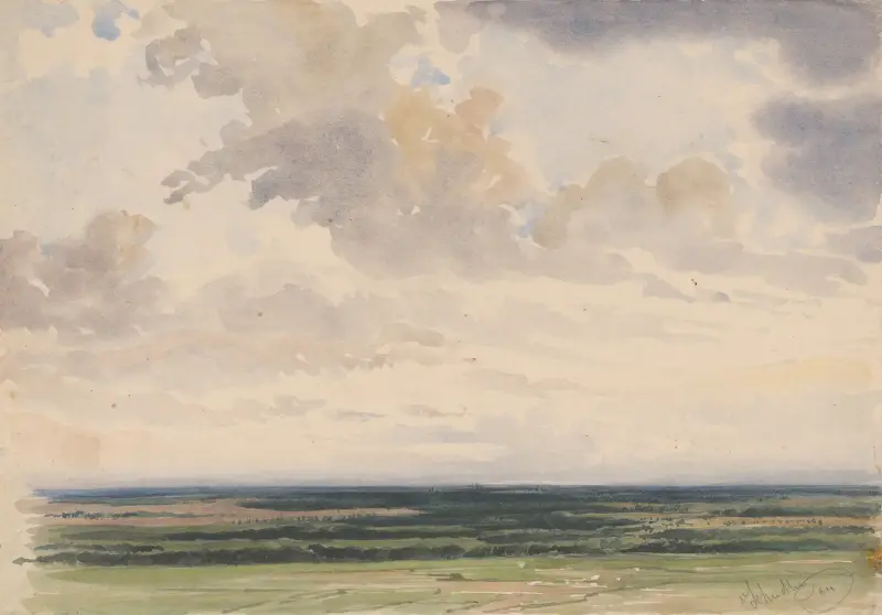 Utsikt över Šúr av Friedrich Carl von Scheidlin