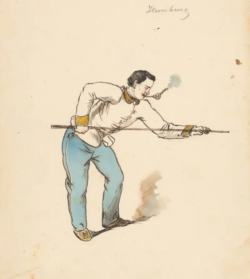 Při hře kulečníku, Friedrich Carl von Scheidlin