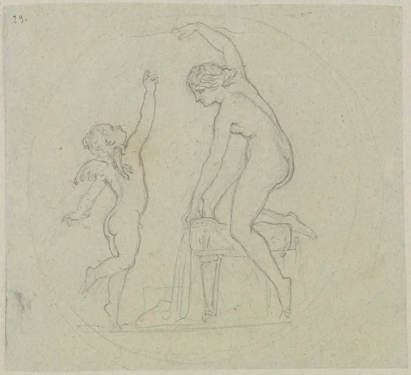 Eros und Aphrodite av Moritz von Schwind