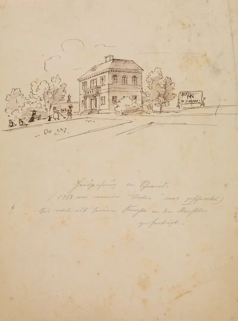 Gelegenheitsskizze einer Villa von Moritz von Schwind