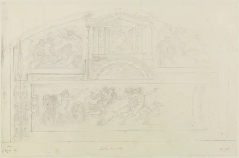 Kephalos und Prokris – Endymion – Narziss – Meleager und Atalante – Artemis, den Aktaion verfolgend av Moritz von Schwind