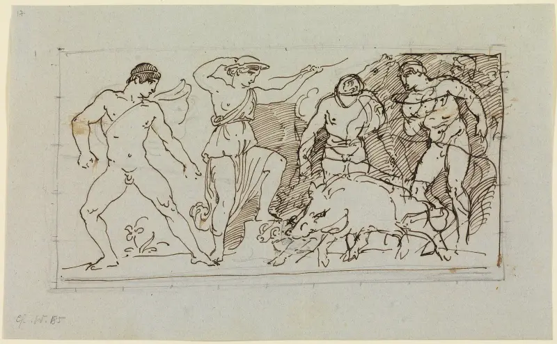 Meleager och Atalante av Moritz von Schwind