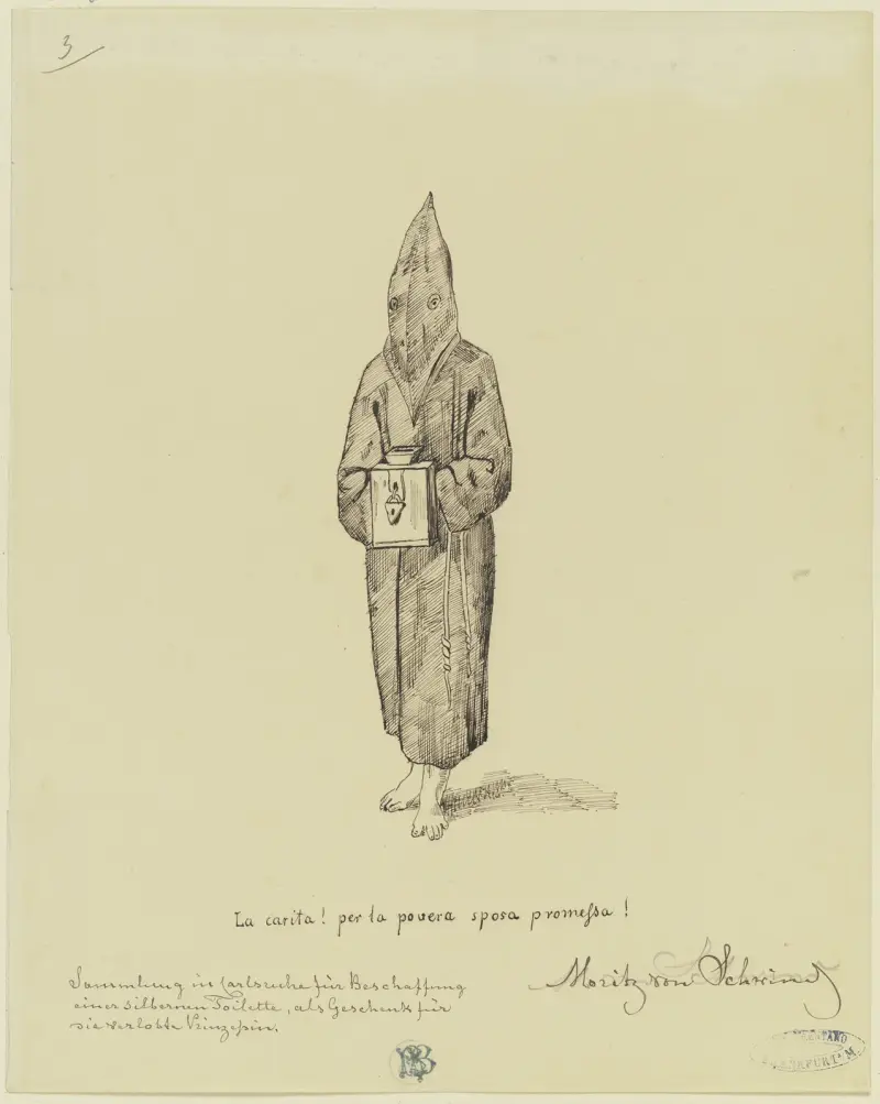 Mnich s koledníčkem, Moritz von Schwind