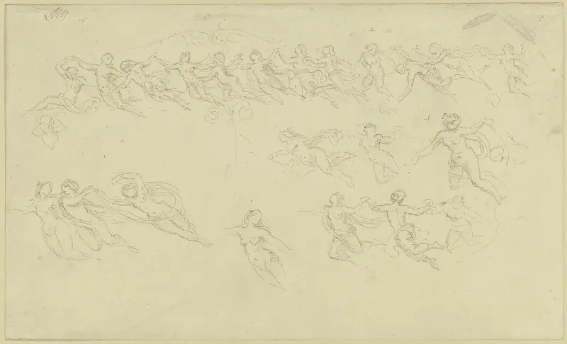 Studienblatt; Eltanz von Moritz von Schwind
